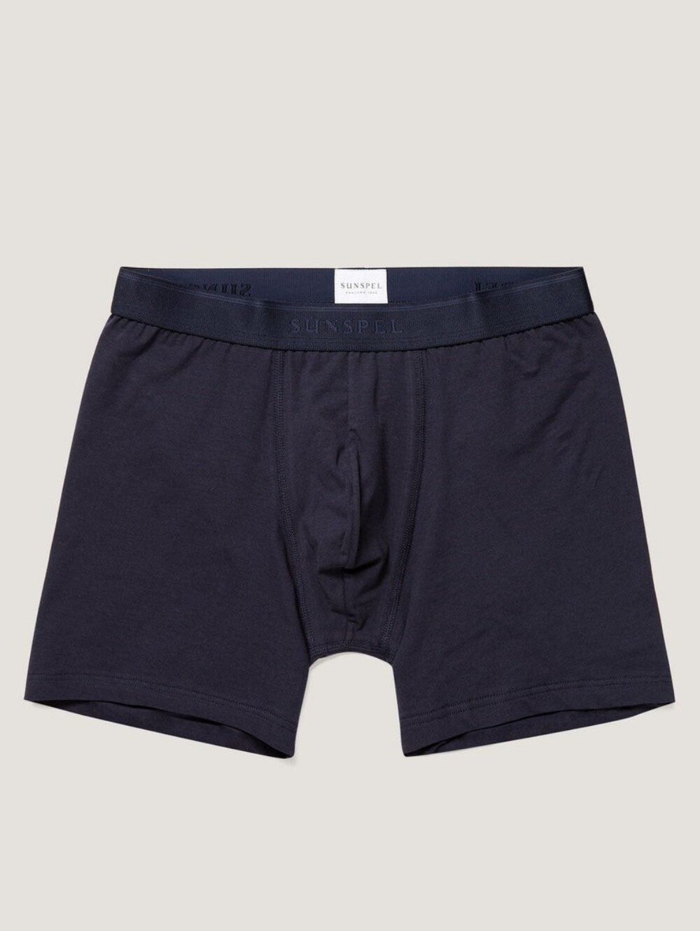 Sunspel Stretch Cotton Boxer Briefs Navy Large